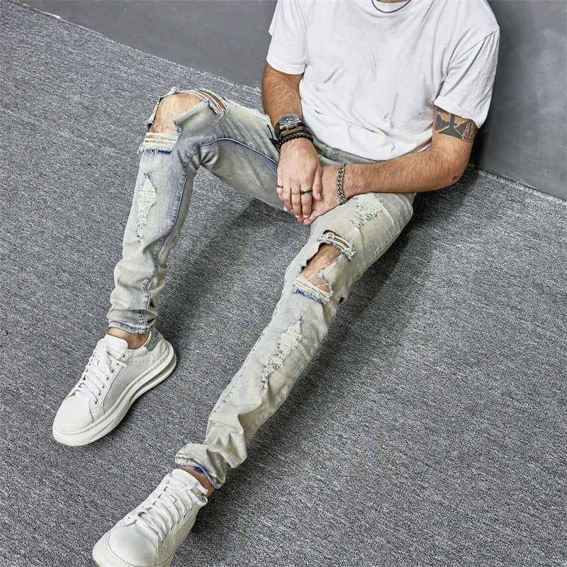 Men's Skinny Motorcycle Jeans