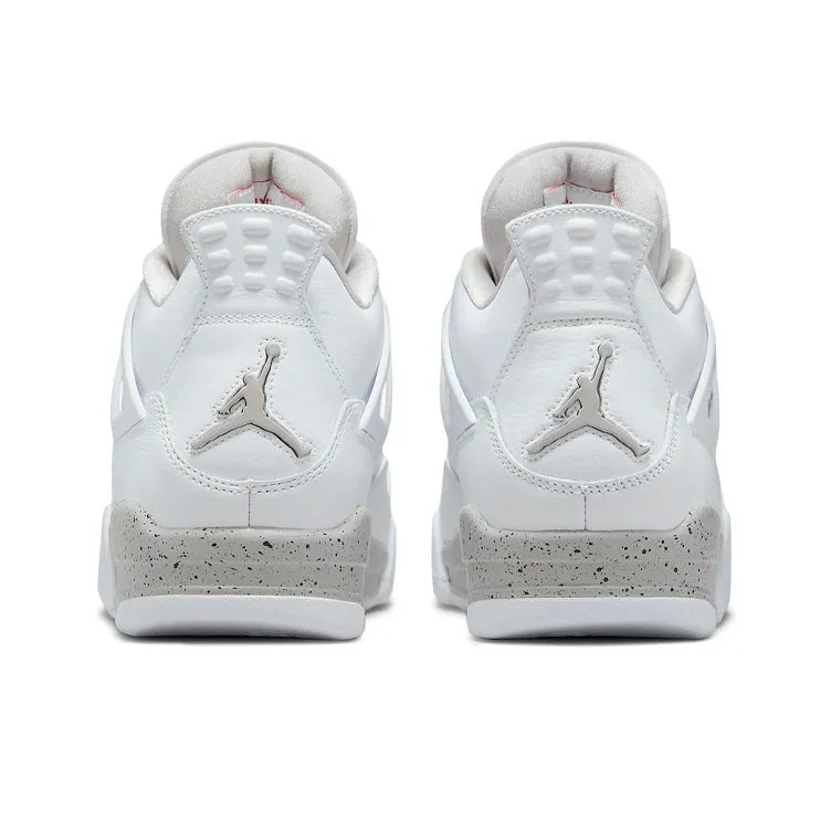 Air Jordan Retro 4-Style Sneakers – White Cement Edition