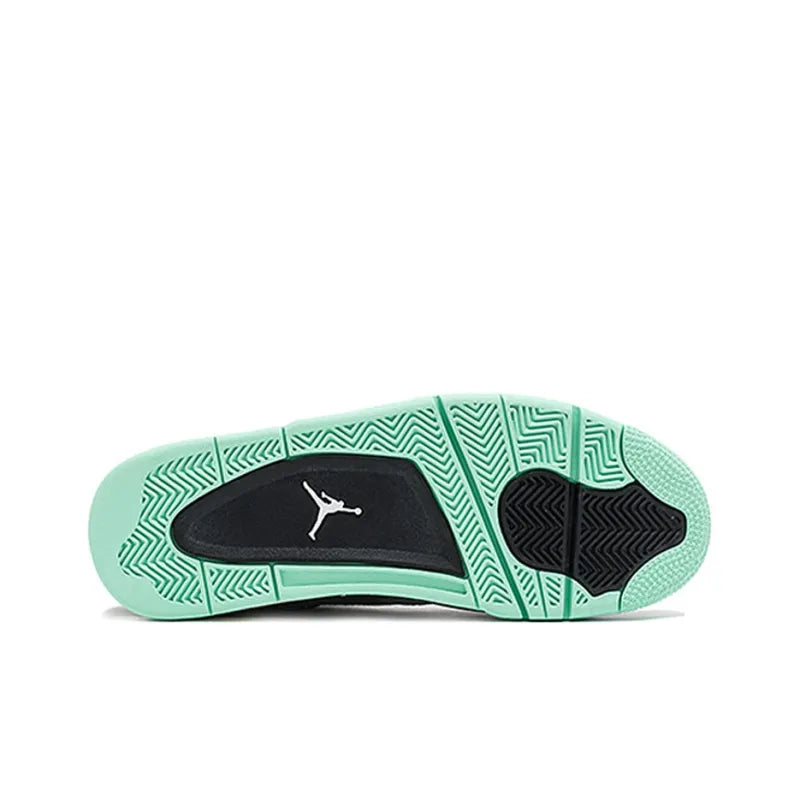 Air Jordan Retro 4-Style Sneakers – Green Glow Edition