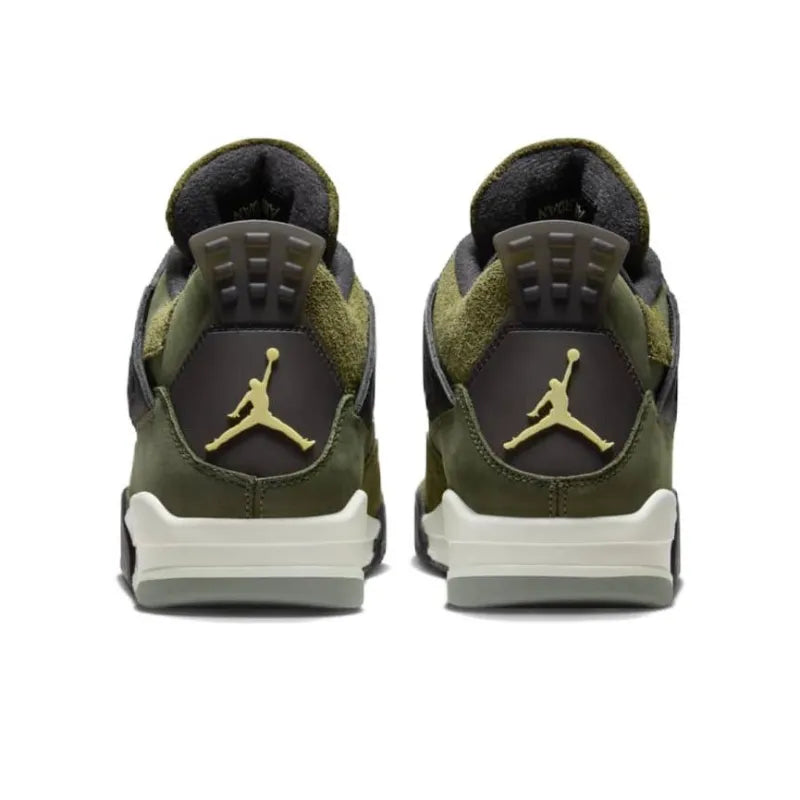 Jordan Retro 4-Style Sneakers – Olive Craft Edition