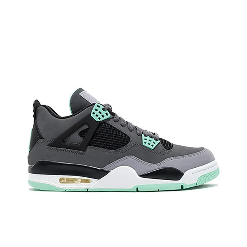 Air Jordan Retro 4-Style Sneakers – Green Glow Edition