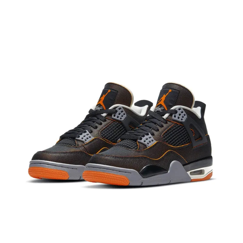 Jordan Retro 4-Style Sneakers – Starfish Orange Edition
