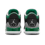 Air Jordan 3 Retro Pine Green - Classic White Leather Upper with Iconic Elephant Print Accents