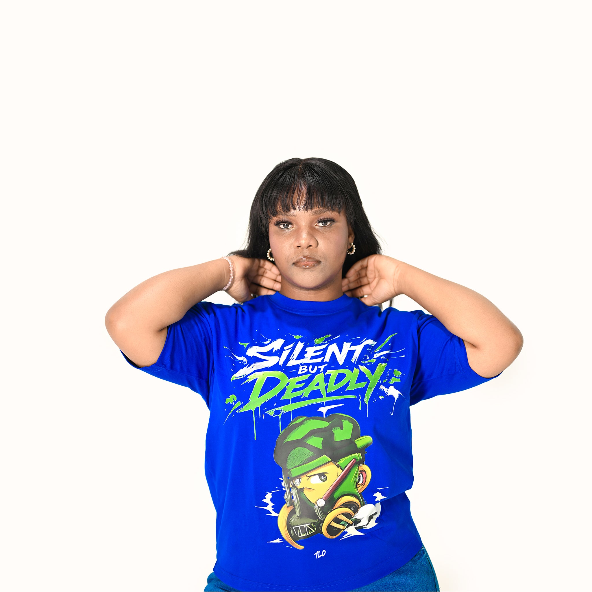 TLO Silent But Deadly – Electric Blue | Oversized Tee
