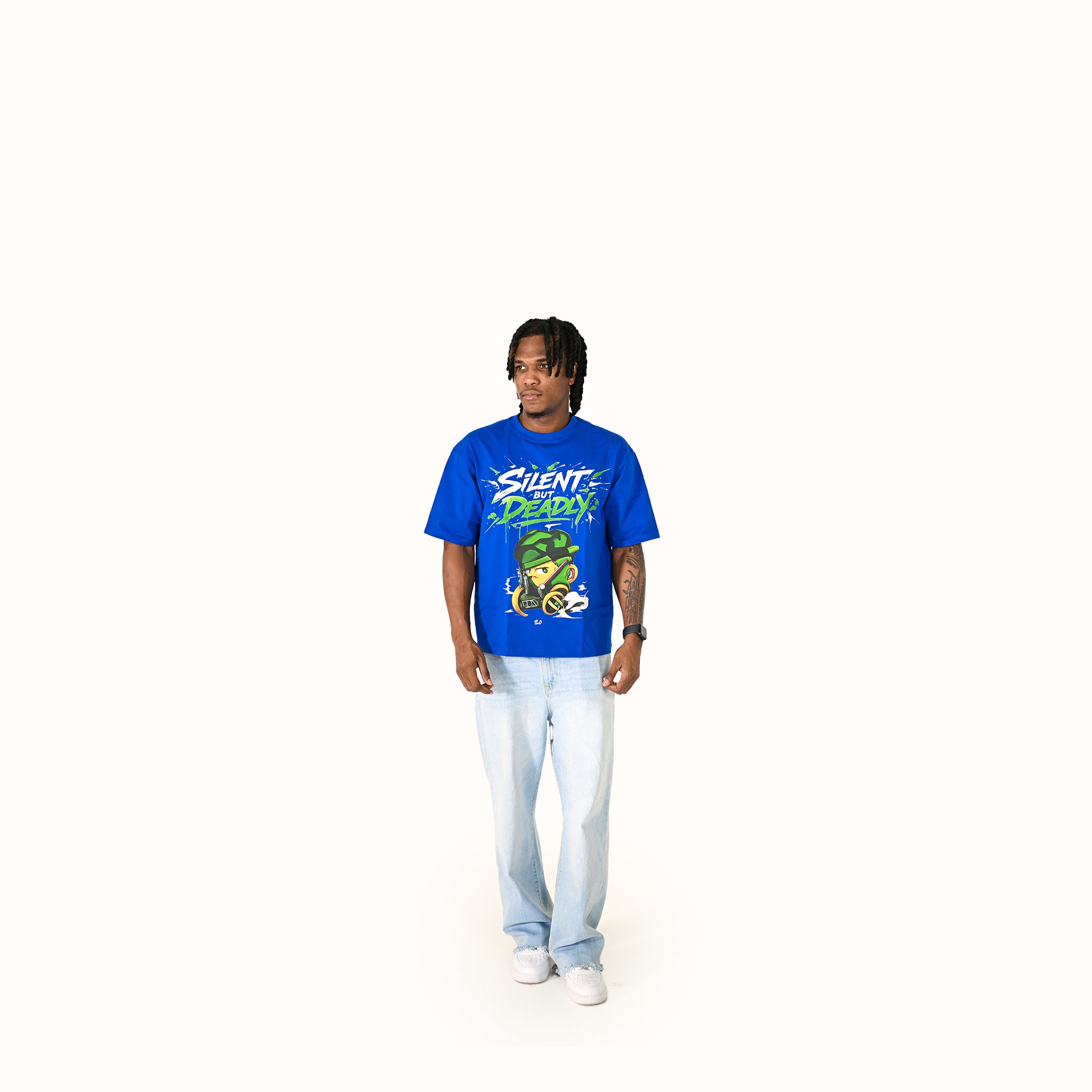 TLO Silent But Deadly – Electric Blue | Oversized Tee