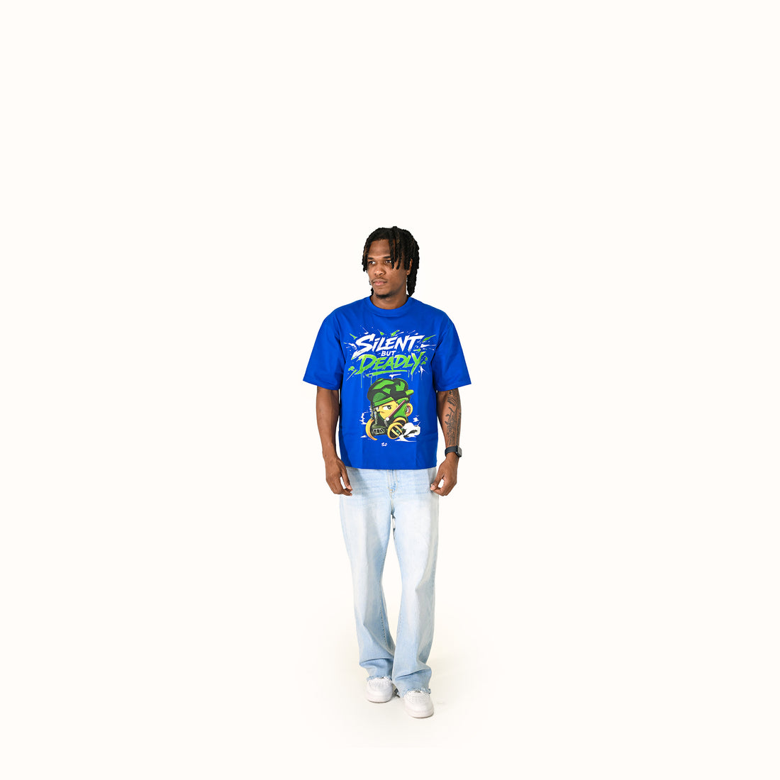 TLO Silent But Deadly – Electric Blue | Oversized Tee
