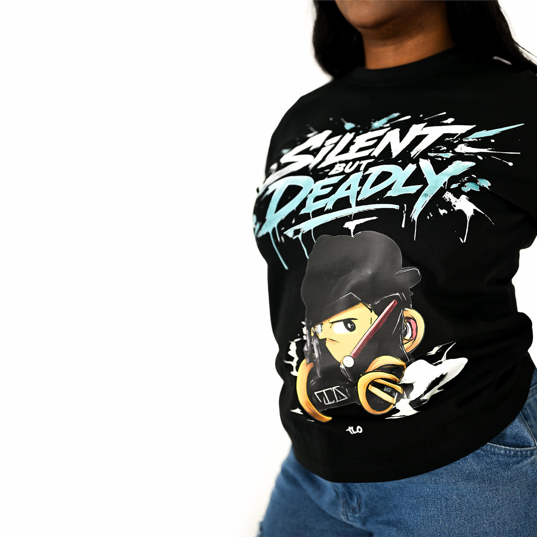 TLO Silent But Deadly – Shadow Black | Oversized Tee