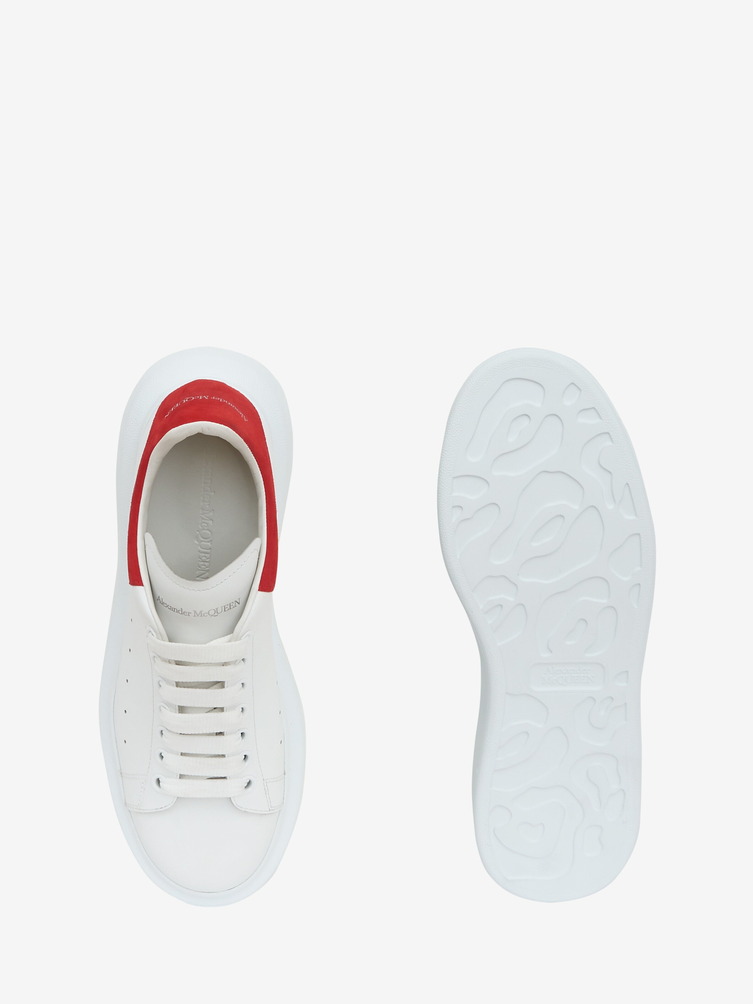 Men's Oversized Sneaker in White/lust Red