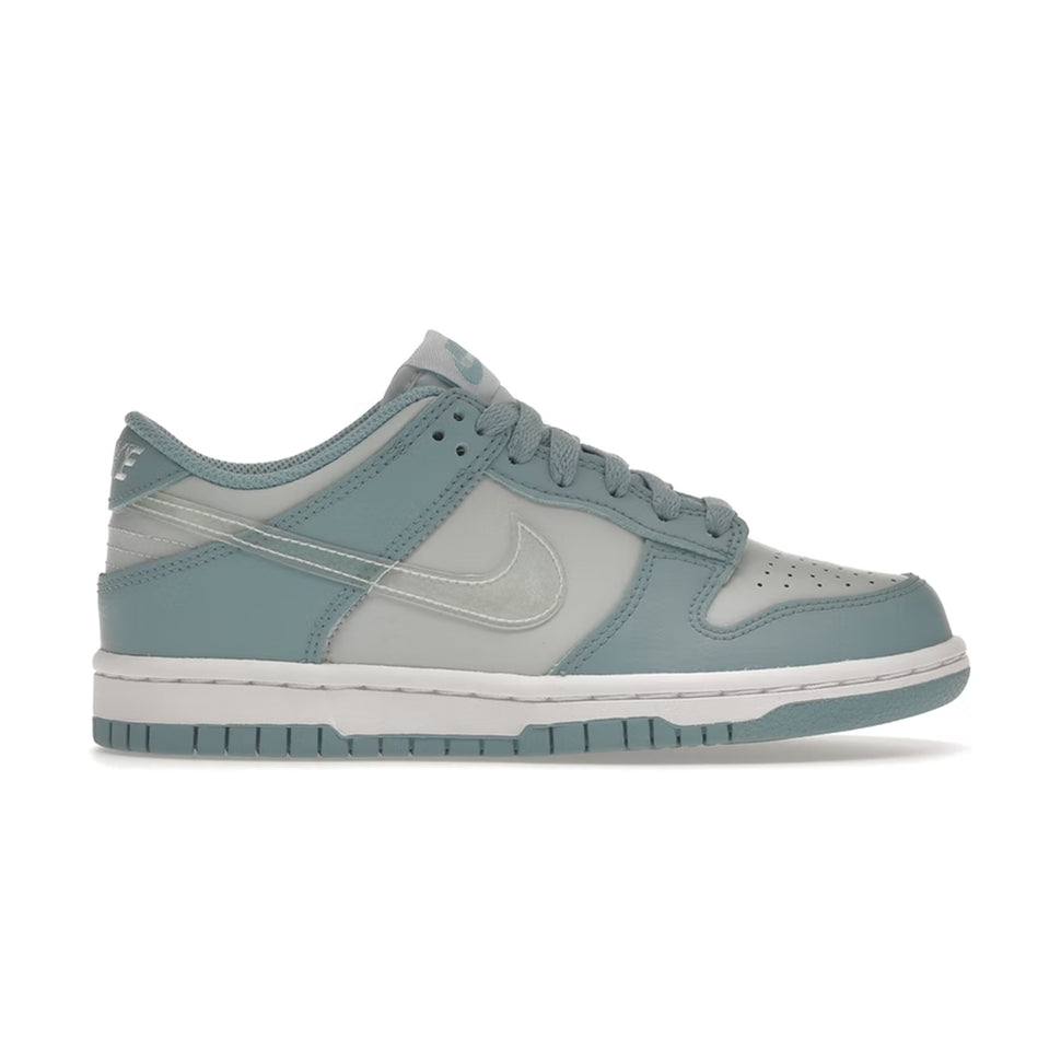 NIKE DUNK LOW AURA CLEAR BLUE SWOOSH GS