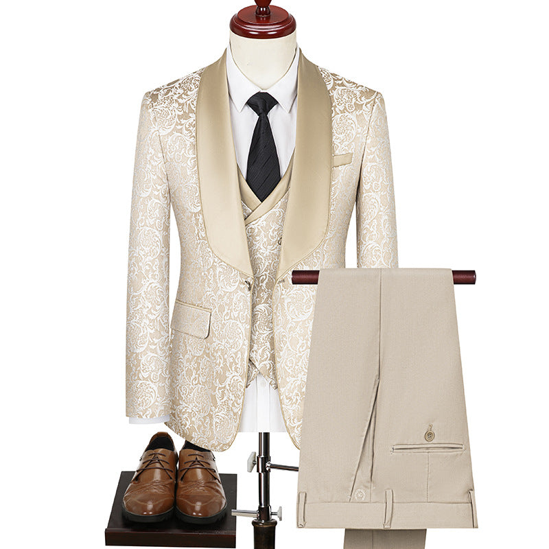 Men's Jacquard Suit Wedding Dress