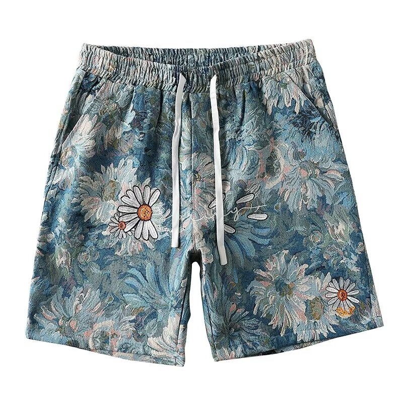 American Retro Shorts Men's Summer Japanese Ins Beach Pants