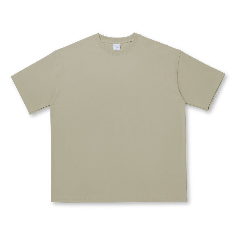 American-style Heavy Cotton Retro Short Sleeve Men's Earth Color