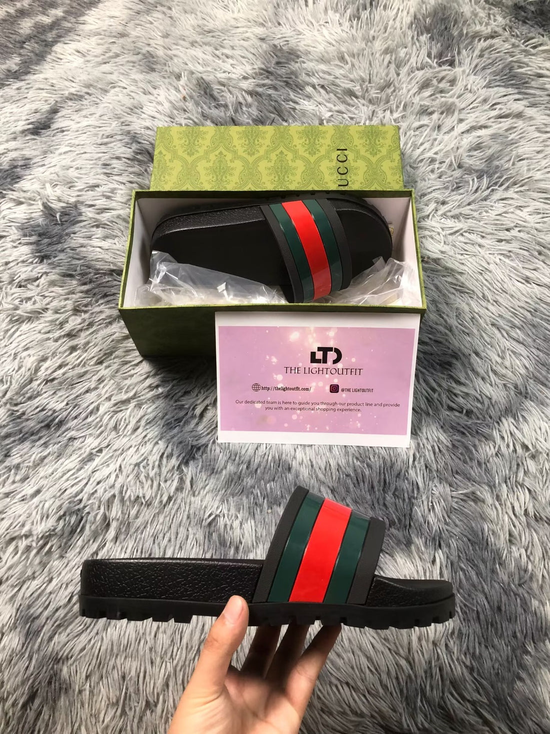 GUCCI WEB SLIDE SANDAL