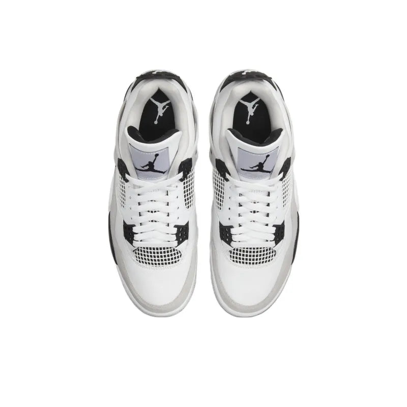 Air Jordan Retro 4-Style Sneakers – Military Black Edition