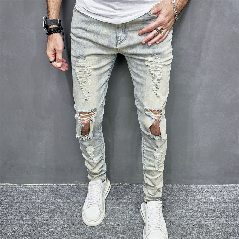 Men's Skinny Motorcycle Jeans