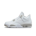 Air Jordan Retro 4-Style Sneakers – White Cement Edition