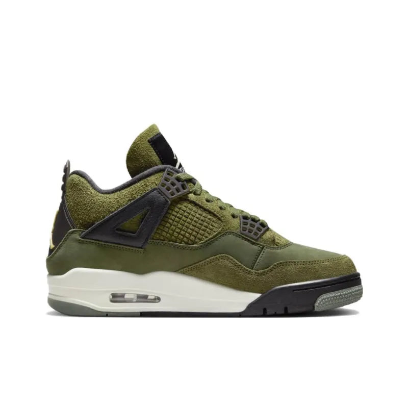 Jordan Retro 4-Style Sneakers – Olive Craft Edition