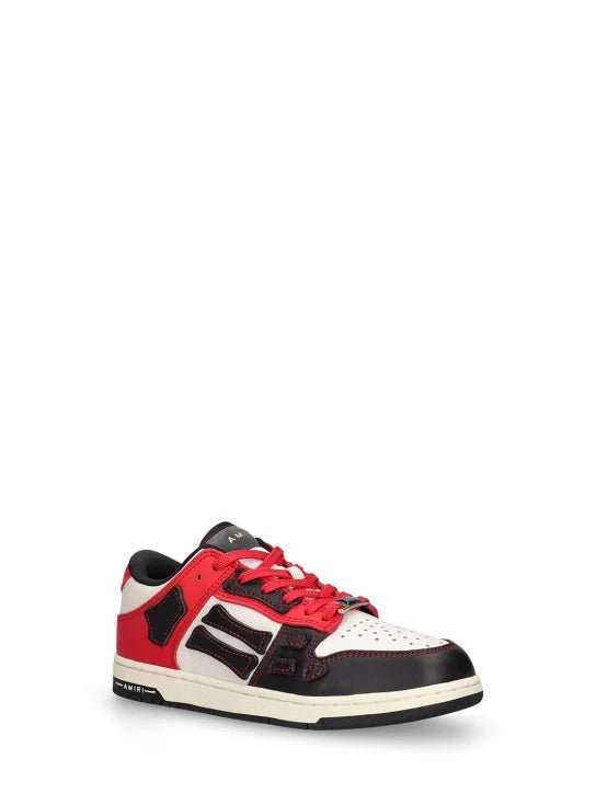 Amiri ‘Skel-Top’ Low-Top Sneakers Black, Red & White