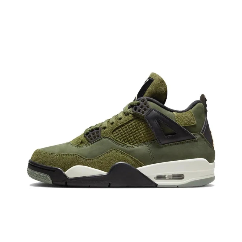 Jordan Retro 4-Style Sneakers – Olive Craft Edition