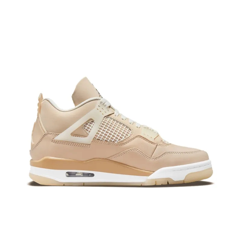 Air Jordan Retro 4-Style Sneakers – Shimmer Nude Edition