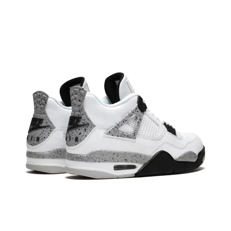 Air jordan Retro 4-Style Sneakers – White Cement Editi