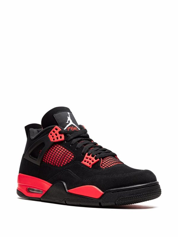 Air Jordan Retro 4-Style Sneakers – Red Thunder Edition