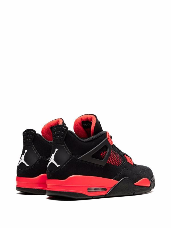 Air Jordan Retro 4-Style Sneakers – Red Thunder Edition