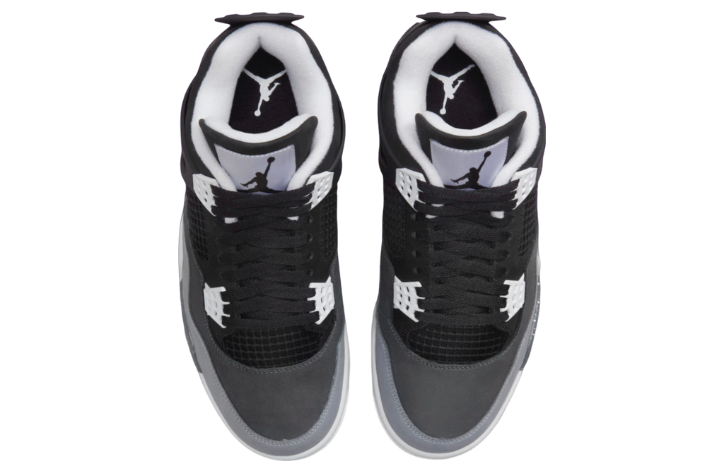 Air Jordan 4 Fear 2024 - Black, White, Cool Grey, Pure Platinum, with Iconic Quote Insole Detail
