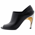 (WMNS) Alexander McQueen Armadillo Mules 'Black Silver' 780699WIEA91399 #