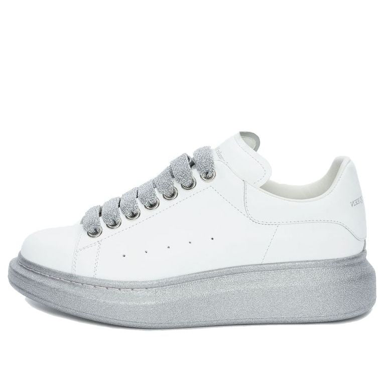 (WMNS) Alexander McQueen Oversized Sneaker 'White Silver' 553770WHWKV9071 #