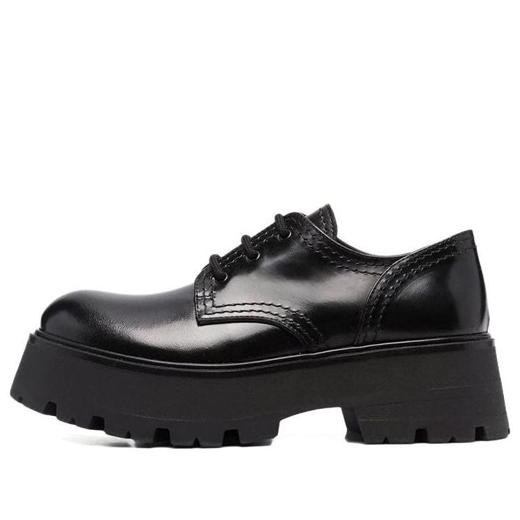 (WMNS) Alexander McQueen Wander Lace-Up Loafers 'Black' 700079WIC611000 #