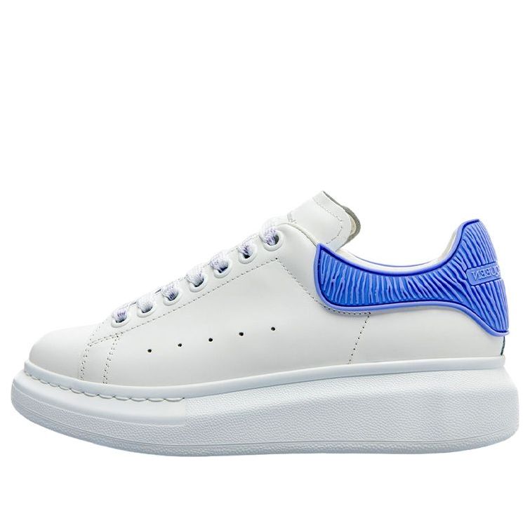 (WMNS) Alexander McQueen Oversized Shoes 'Cream White Electric Blue' 718157WICGK8870 #
