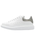 (WMNS) Alexander McQueen Oversized Leather Sneakers 'White Grey' 733010WICYK9075 #