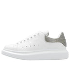 (WMNS) Alexander McQueen Oversized Leather Sneakers 'White Grey' 733010WICYK9075 #