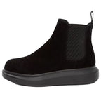 (WMNS) Alexander McQueen Hybrid Chelsea Boot 'Black Suede' 586398WHXK61000 #
