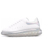 (WMNS) Alexander McQueen Leather Larry Oversized Sneakers 'White Iridescent' 611698WIB9U9620 #