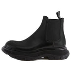 (WMNS) Alexander McQueen Leather Chelsea boots 'Black' 641837WHZ841000 #
