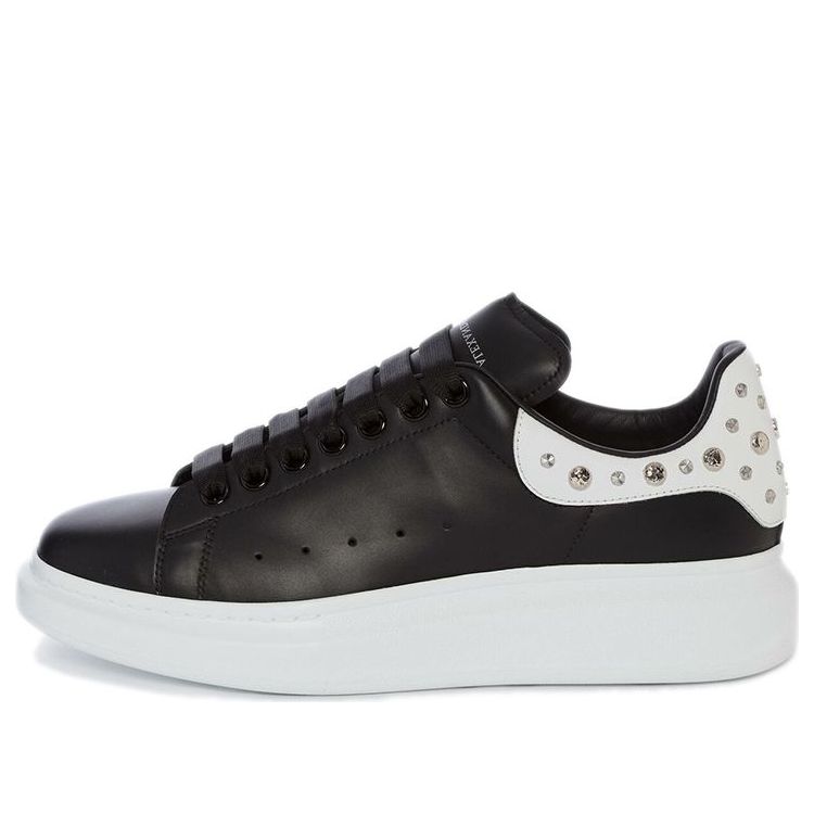 Alexander McQueen Oversized Studded Leather Sneakers 'Black' 485246WHGP51070 #