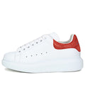 (WMNS) Alexander McQueen Oversized Sneaker 'Red Embossed Suede Crocodile' 650788WHZ4K9294 #