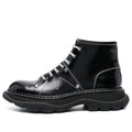 (WMNS) Alexander McQueen Tread Lace-up Boots 'Black White' 718366WIC6D1081 #