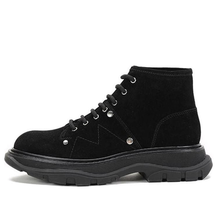 (WMNS) Alexander McQueen Tread Slick Boot 'Black' 595469WHZ281081 #