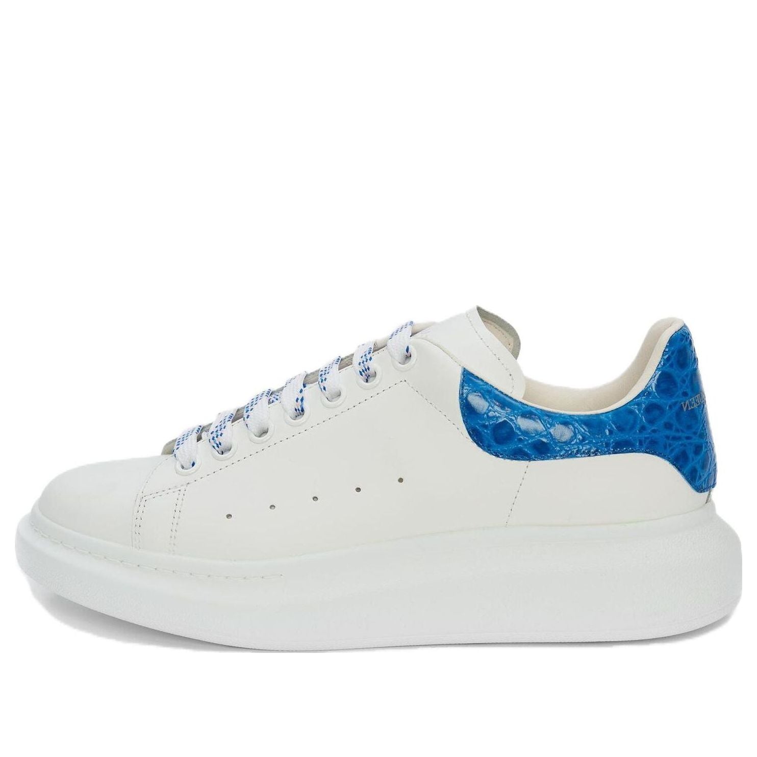 Alexander McQueen Oversized Sneaker 'White Ultramarine Crocodile' 625162WHYB89407 #