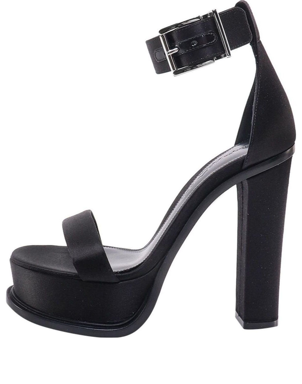 (WMNS) Alexander McQueen Leather High Heels 'Black' 734995WIC711081 #