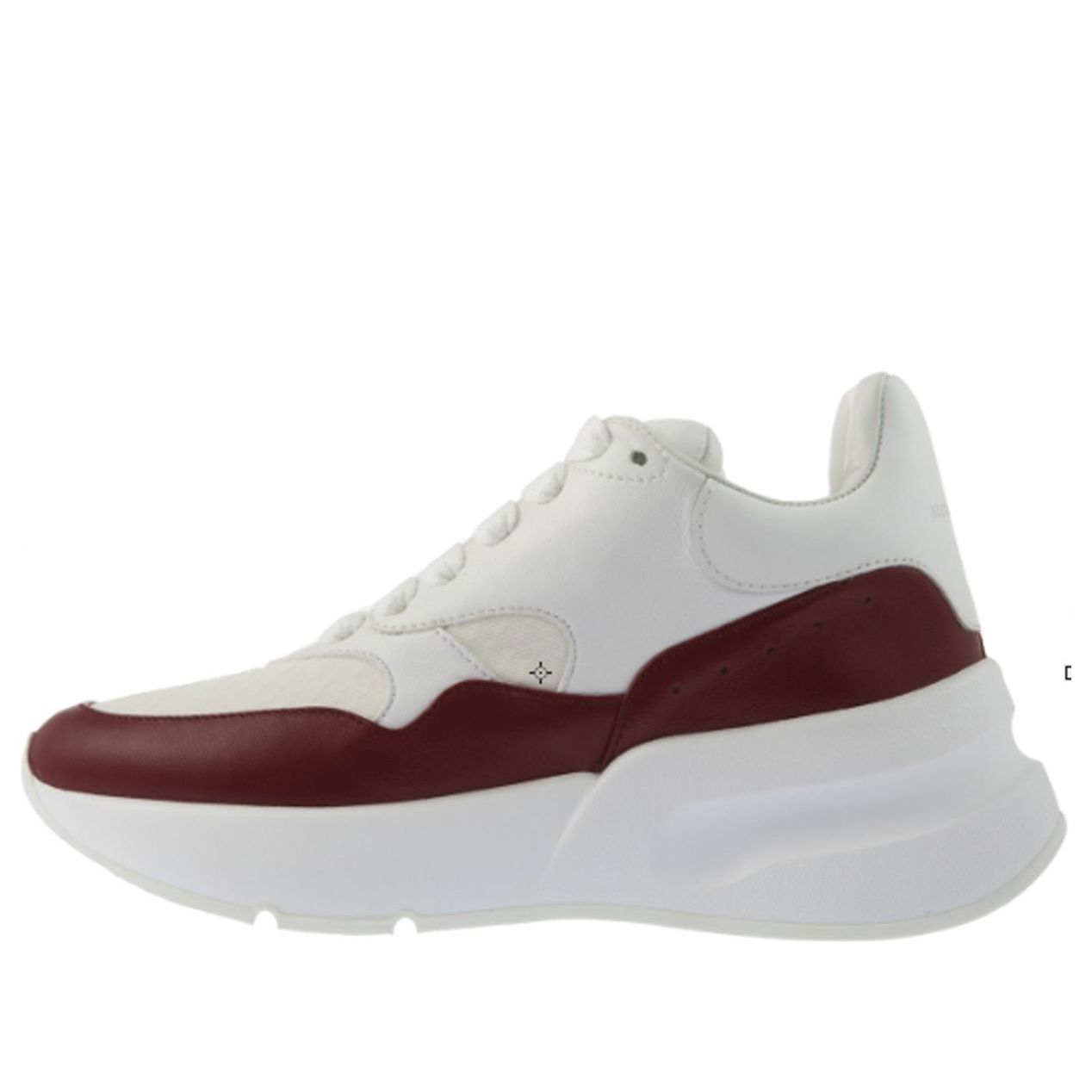 (WMNS) Alexander McQueen Oversized Runner in Nappa Calf Leather 'White Burgundy' 533710WHT999093 #