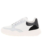 (WMNS) Alexander McQueen Court Leather Sneakers 'White Black Grey' 708077WICDB8979 #